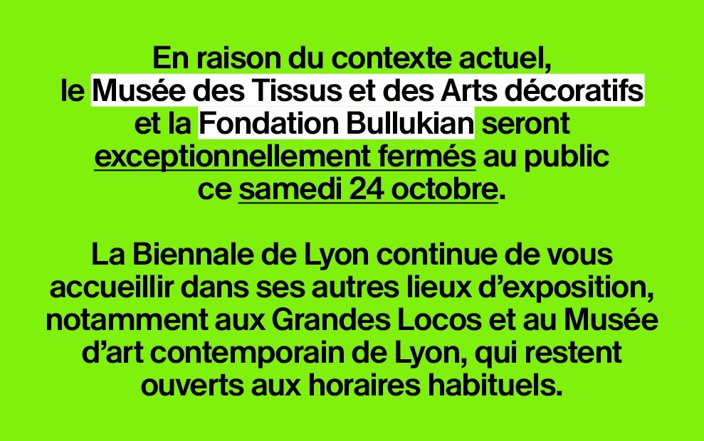 Information importante : 24 octobre